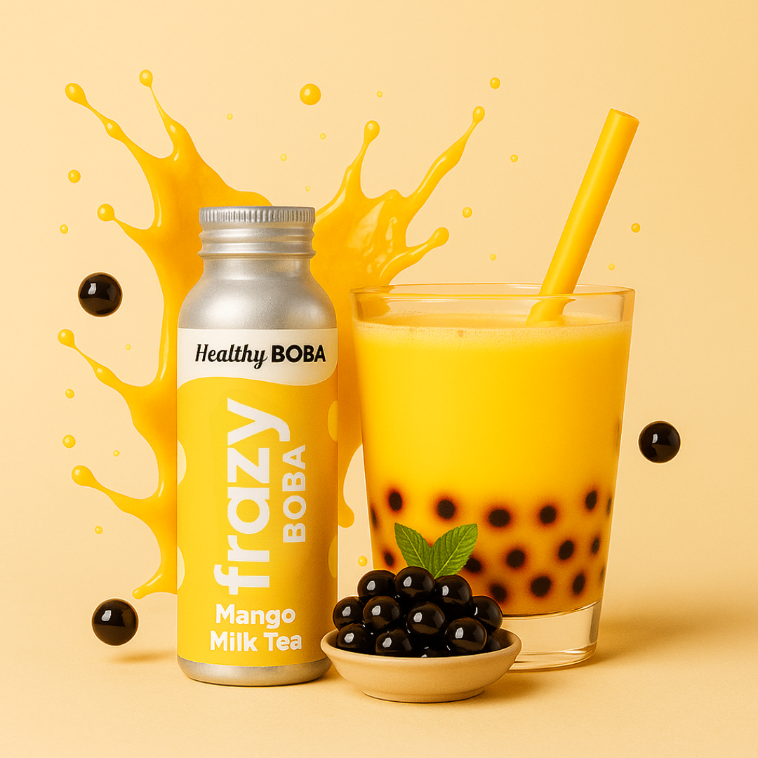 Healthy Mango Milk Tea Boba